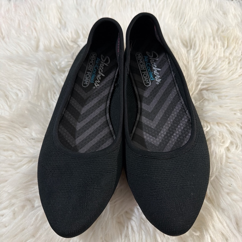 Skechers Black Slip-On Ballet Flats